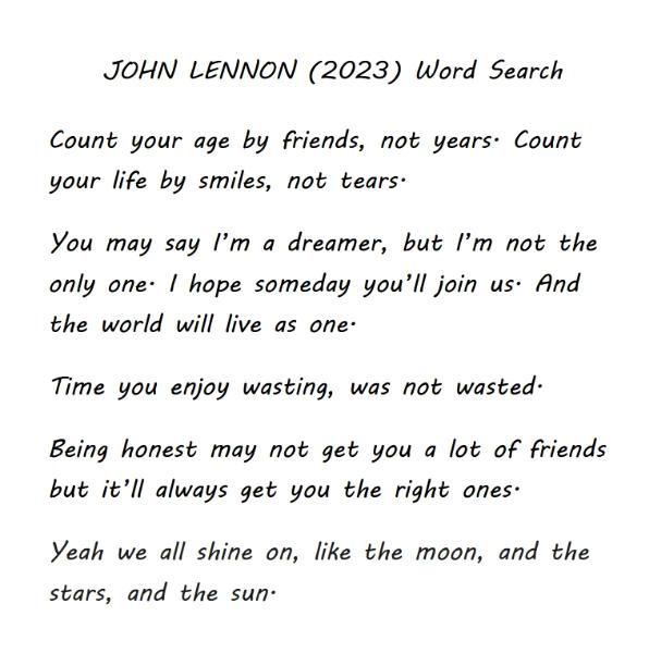 JOHN LENNON (2022) SOLD