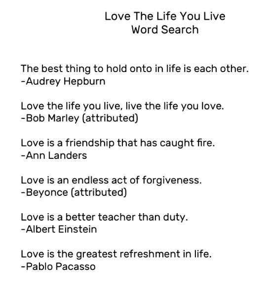 LOVE The Life You Live (2026)