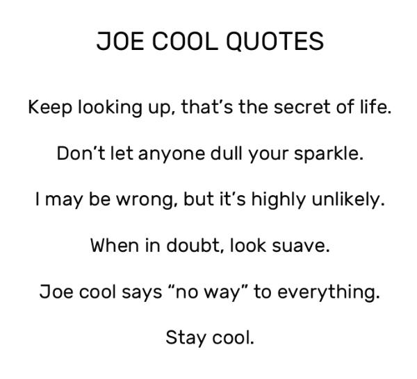 Joe Cool (Sold)